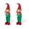 Set of 2 39"/26"H Telescoped Fabric Christmas Boy Elf Standing Décor
